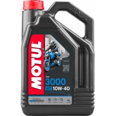 Alyva motociklams Motul 3000 4T 10W40, 4L