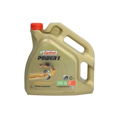 Alyva motociklams Castrol Power 1 10W40, 4L