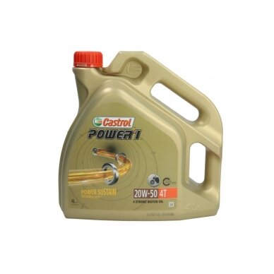 Alyva motociklams Castrol Power 1 20W50, 4L