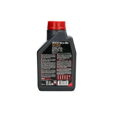 Variklio alyva Motul 8100 ECO-LITE 5W20, 1L 1