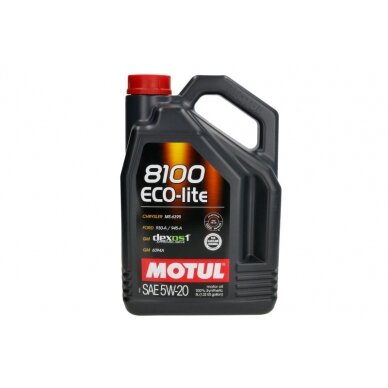 Variklio alyva Motul 8100 ECO-LITE 5W20, 5L