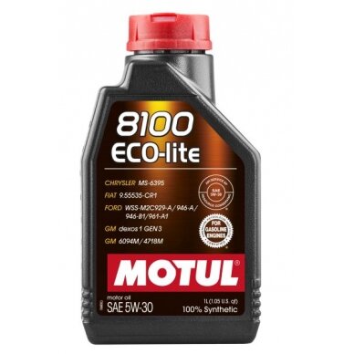 Variklio alyva Motul 8100 ECO-LITE 5W30, 1L