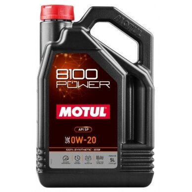 Variklio alyva Motul 8100 POWER 0W20, 5L