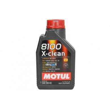 Variklio alyva Motul 8100 X-CLEAN 5W40 C3, 1L