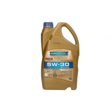 Variklio alyva Ravenol HDX SAE 5W30, 4L