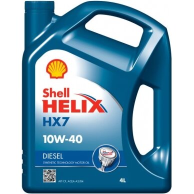 Variklio alyva Shell Helix HX7 D 10W40, 4L