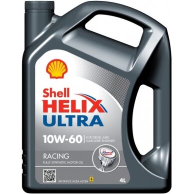 Variklio alyva Shell Helix Ultra  RACING 10W60, 4L